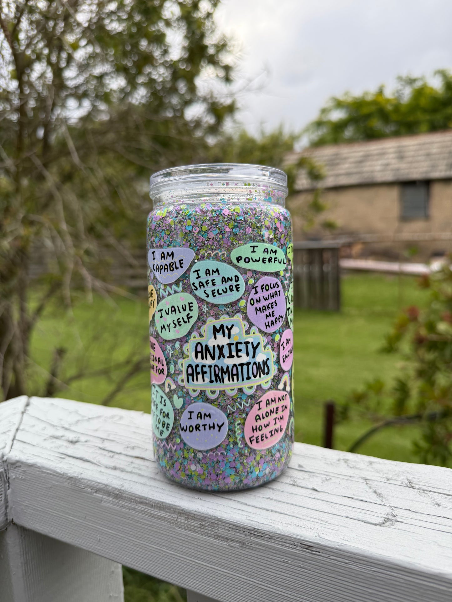 Pre Made 16 oz Acrylic Snow Globe