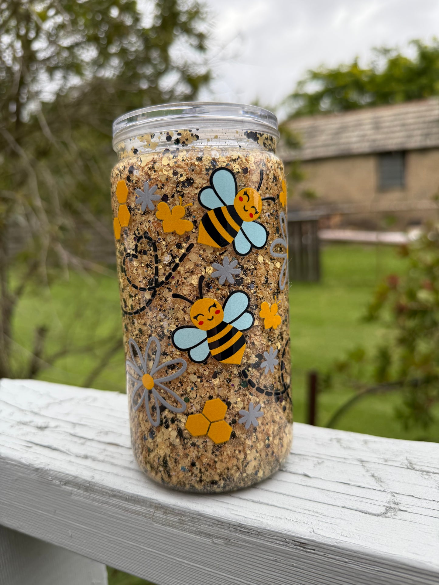 Pre Made 16 oz Acrylic Snow Globe